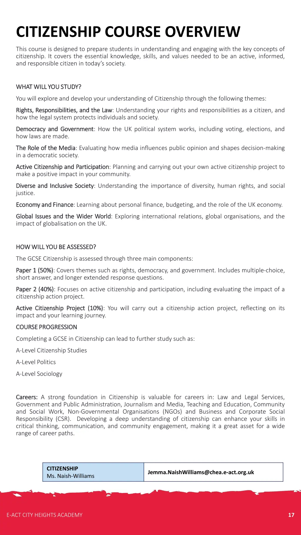 citizenship course overview