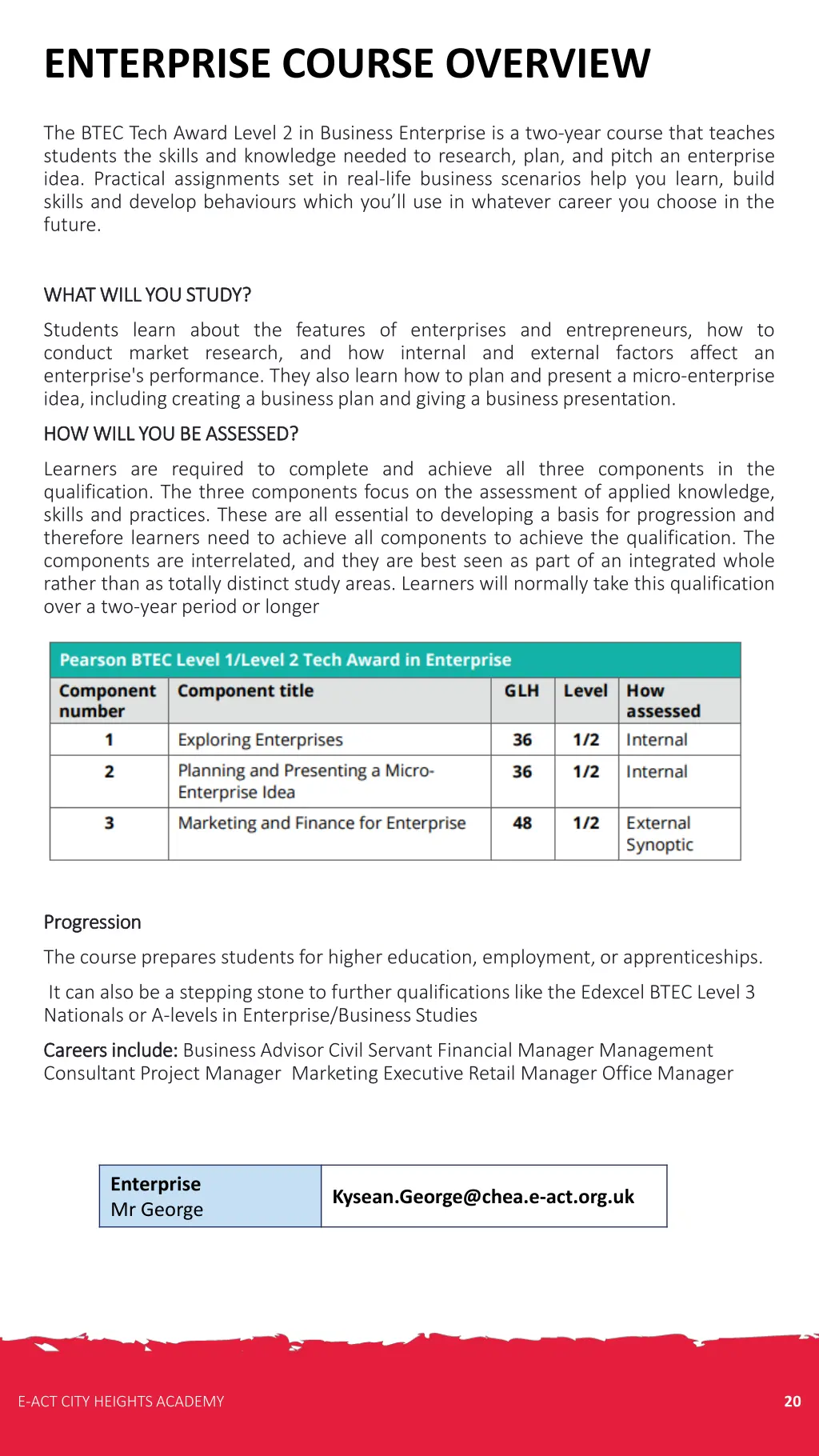 enterprise course overview