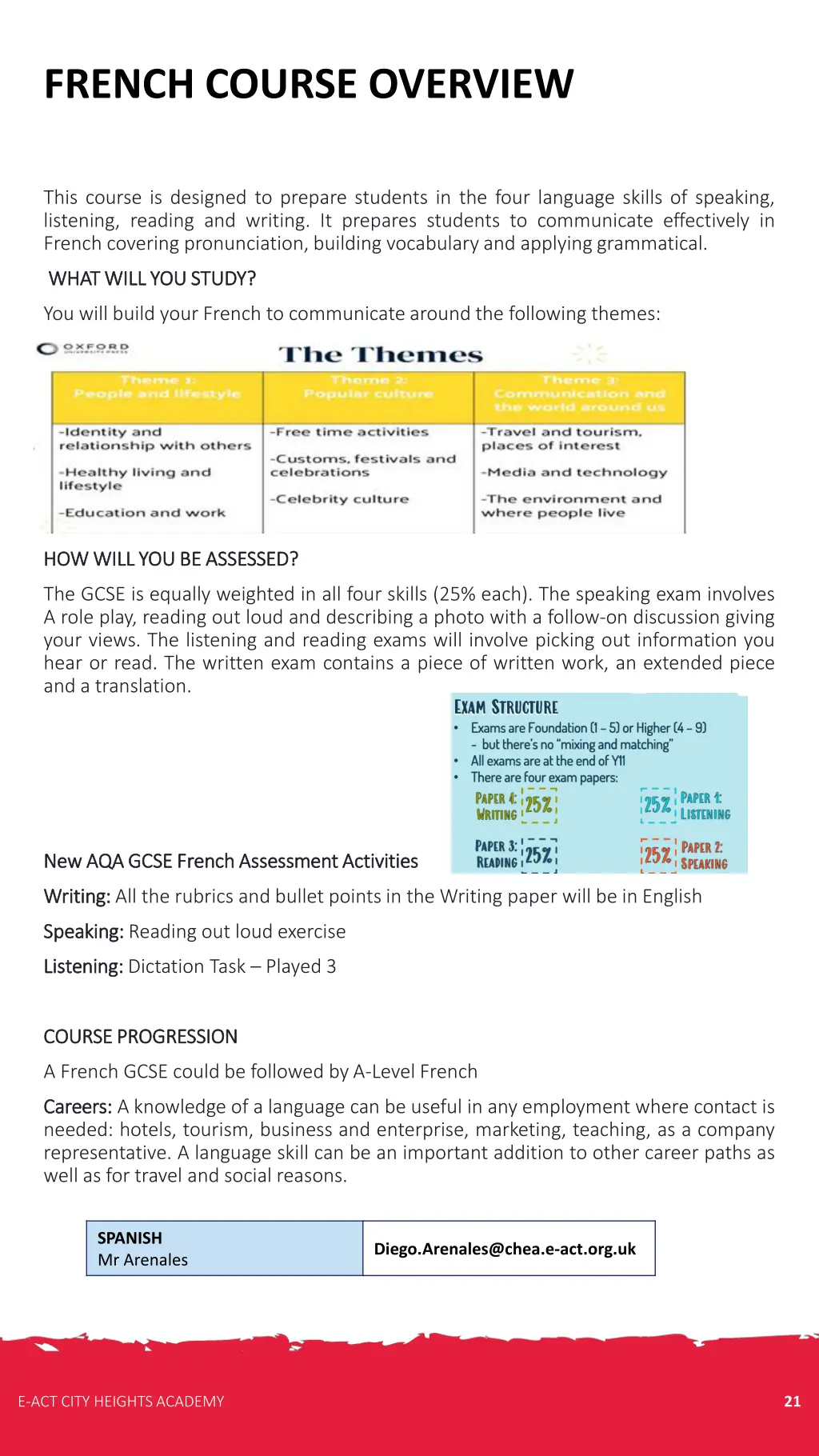 french course overview