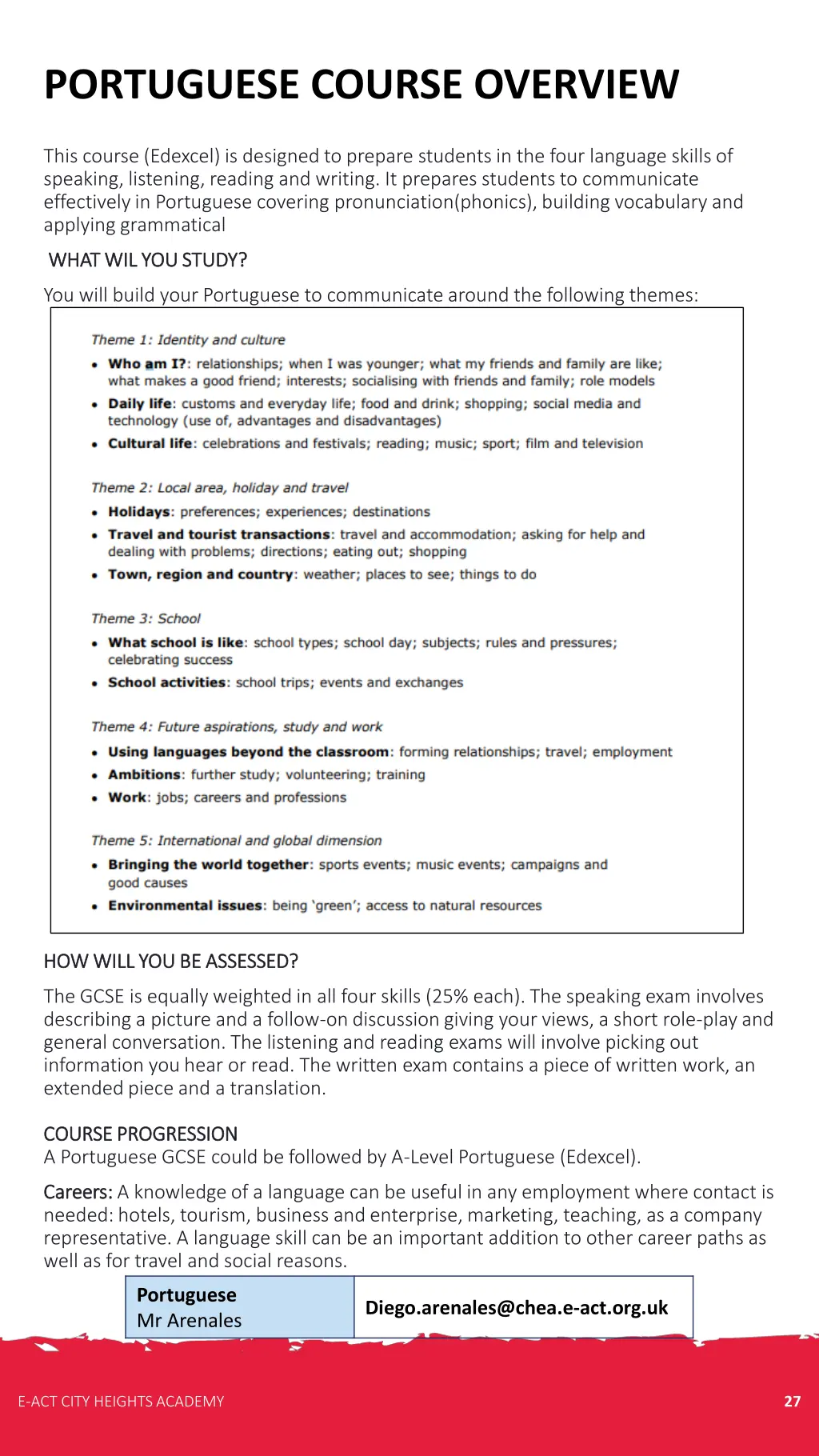 portuguese course overview