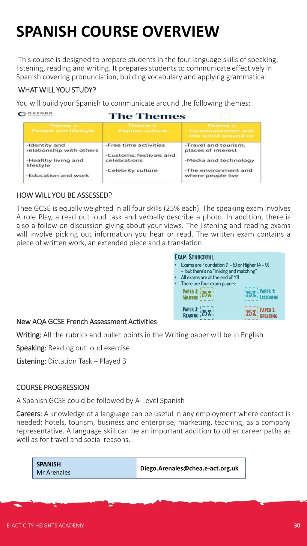 spanish course overview