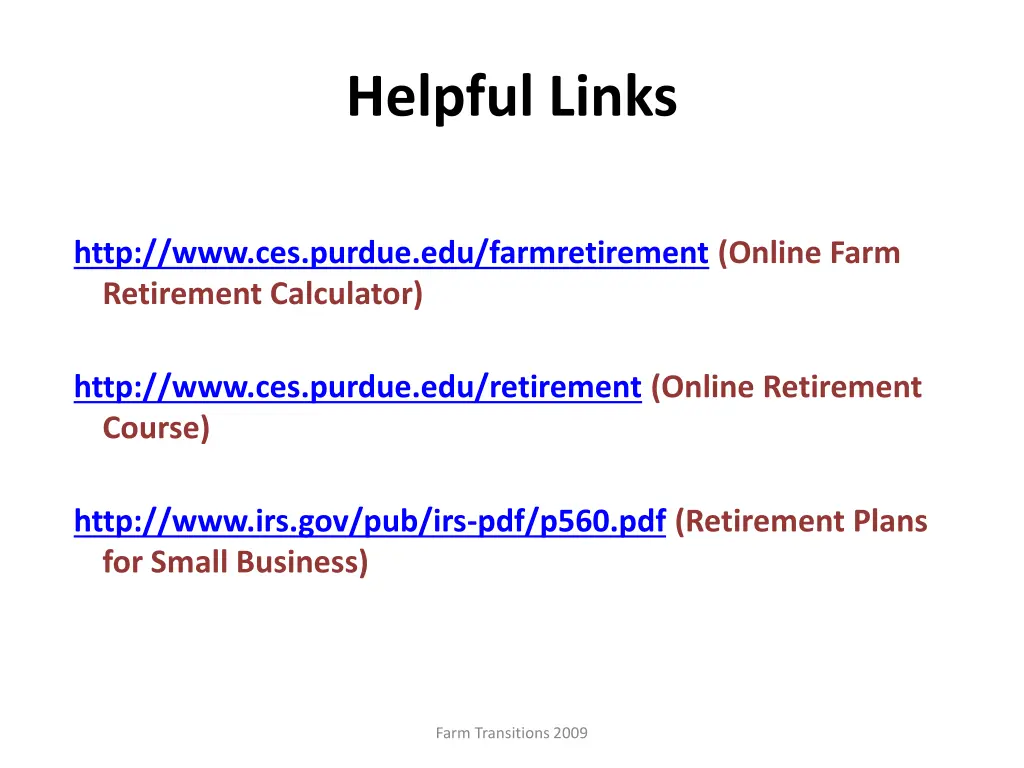 helpful links