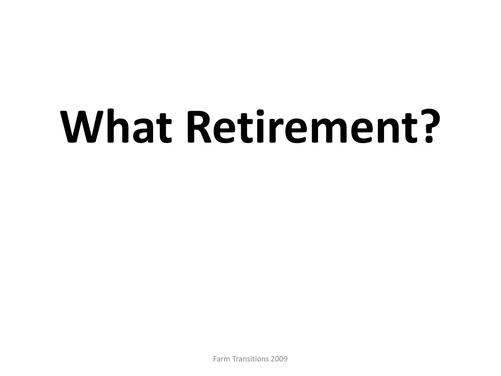 what retirement