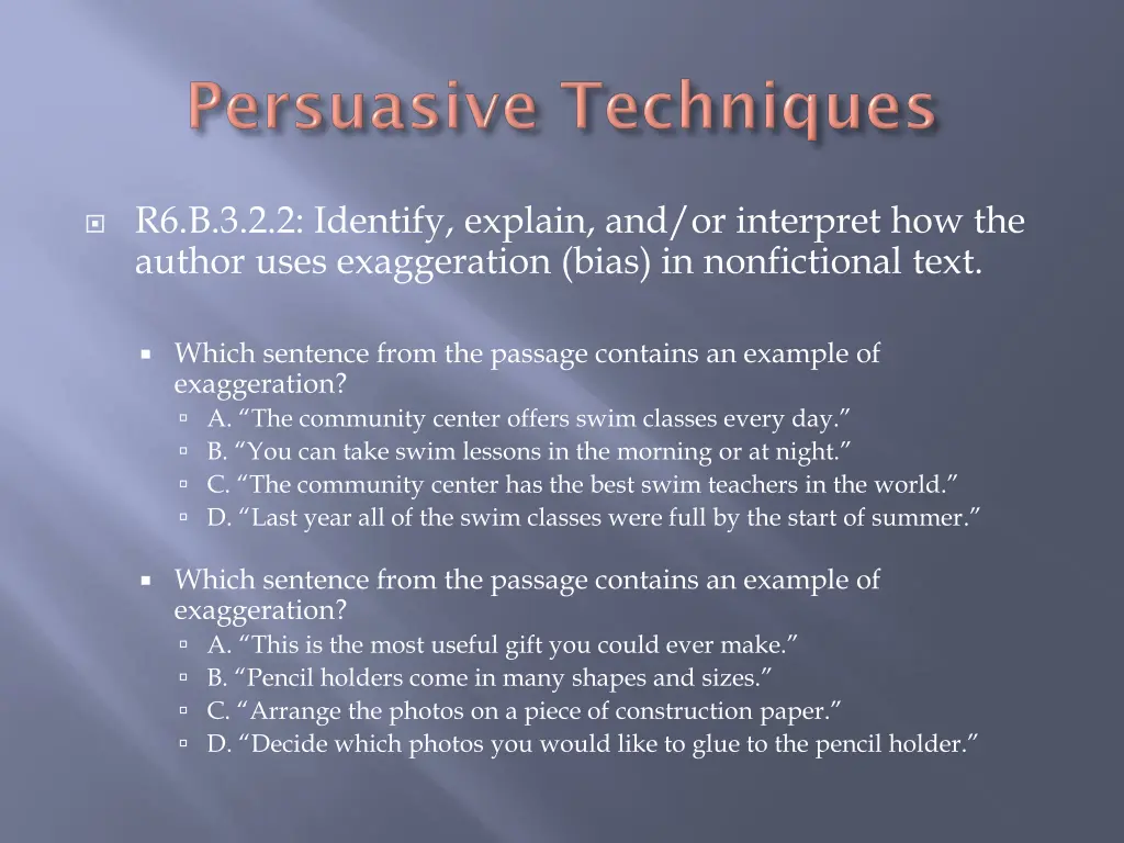 r6 b 3 2 2 identify explain and or interpret