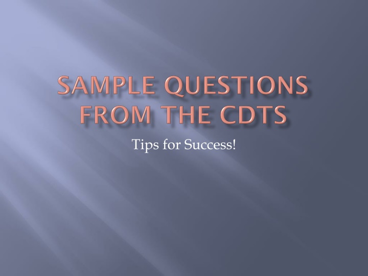 tips for success