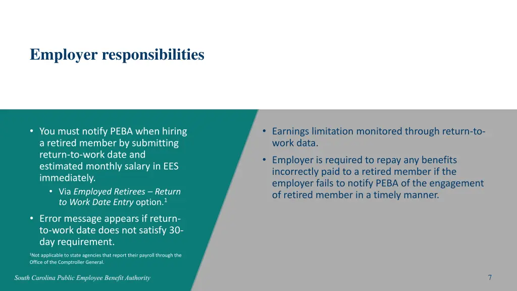 employer responsibilities