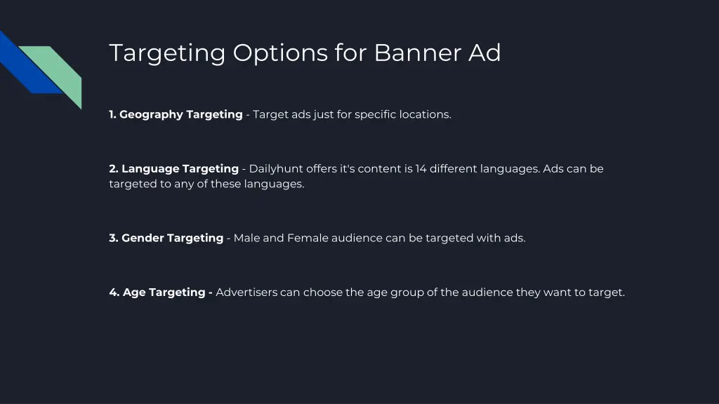 targeting options for banner ad