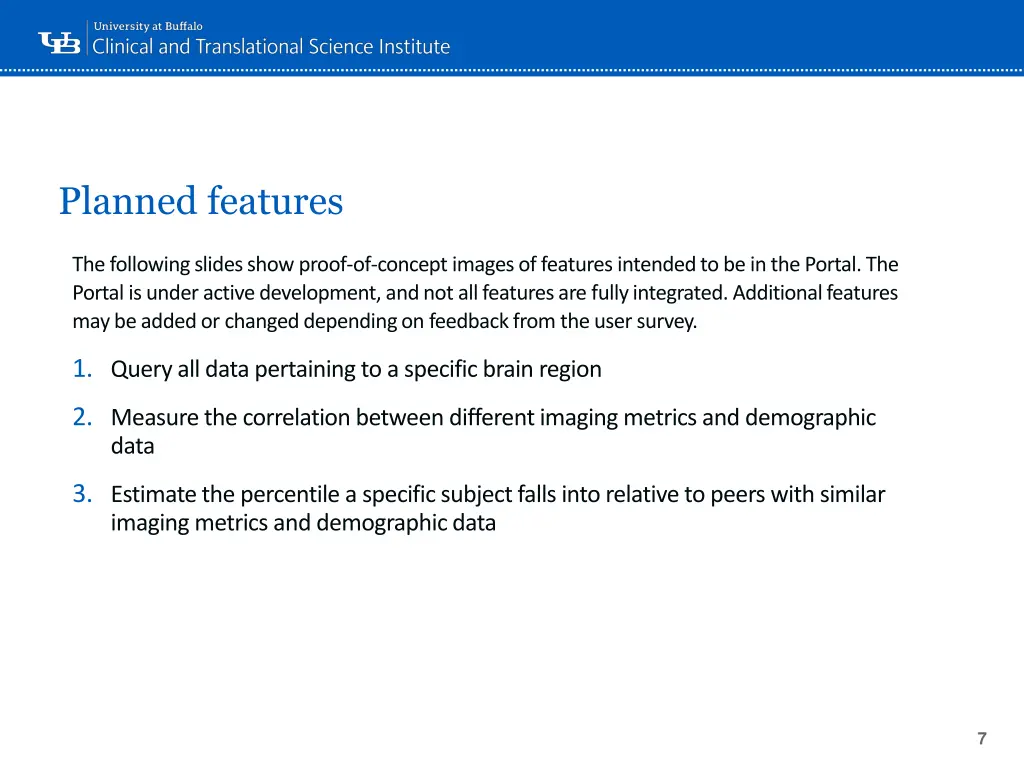 planned features