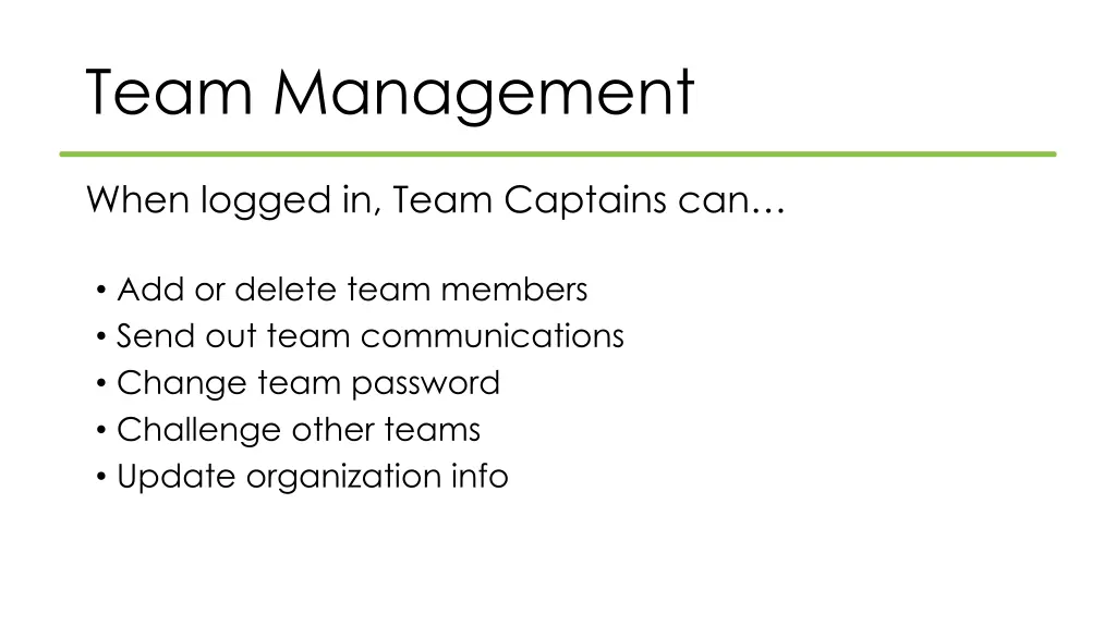 team management