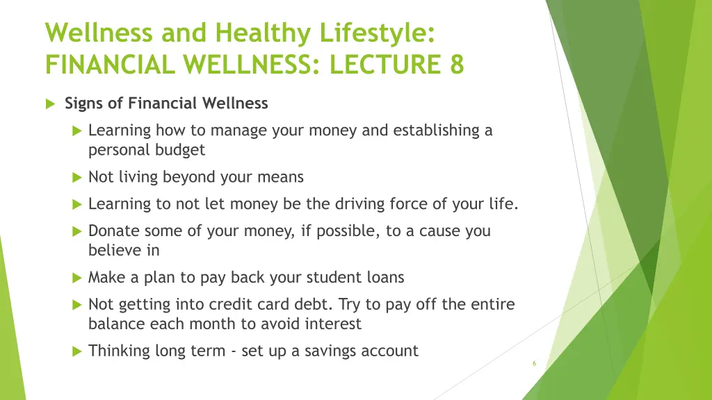 wellness and healthy lifestyle financial wellness 5