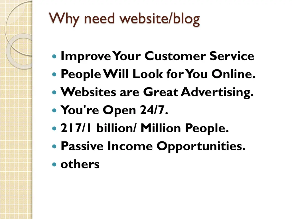why need website blog