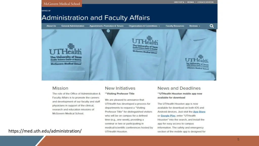 https med uth edu administration