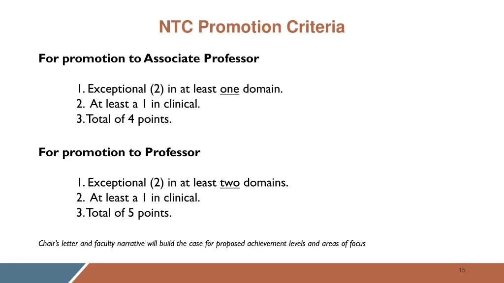 ntc promotion criteria 1