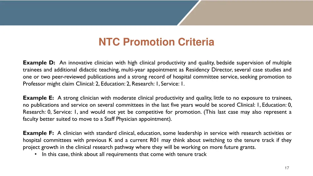 ntc promotion criteria 3