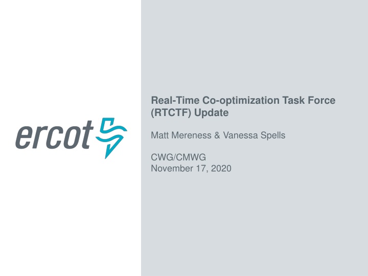 real time co optimization task force rtctf update