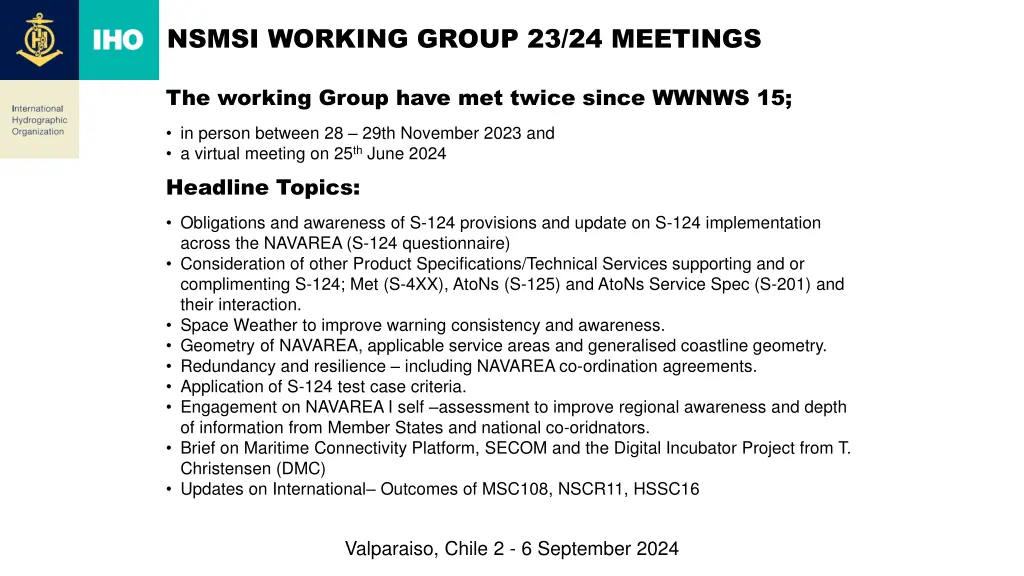 nsmsi working group 23 24 meetings