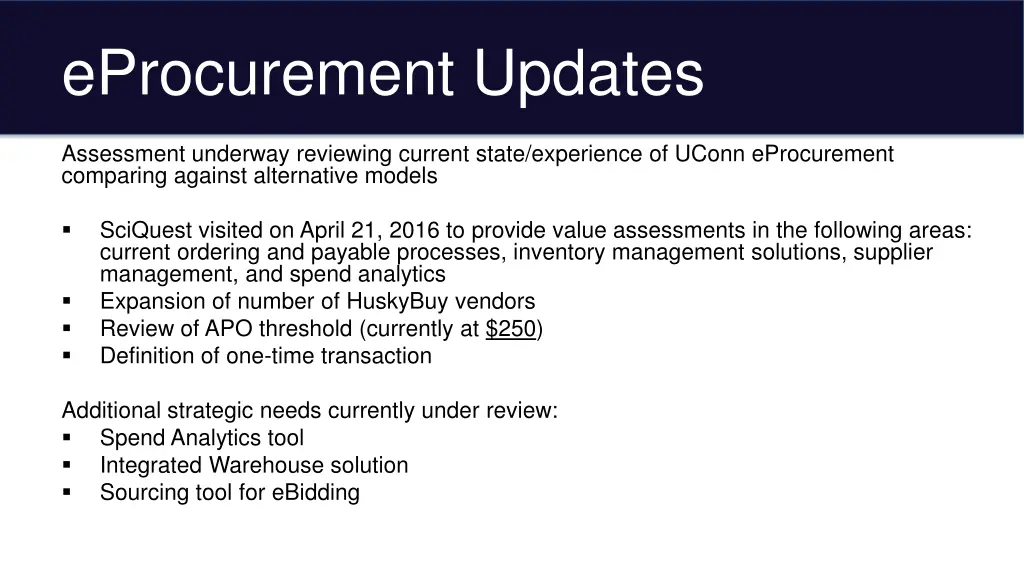 eprocurement updates