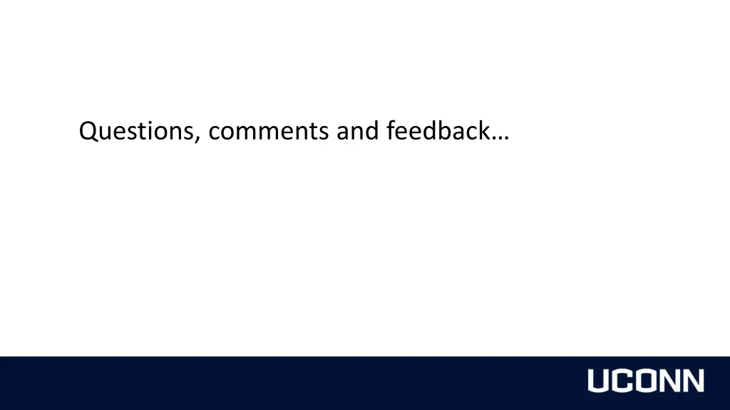 questions comments and feedback