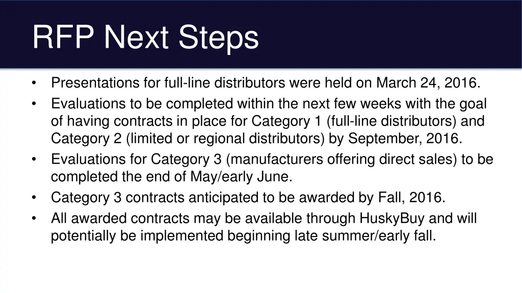 rfp next steps