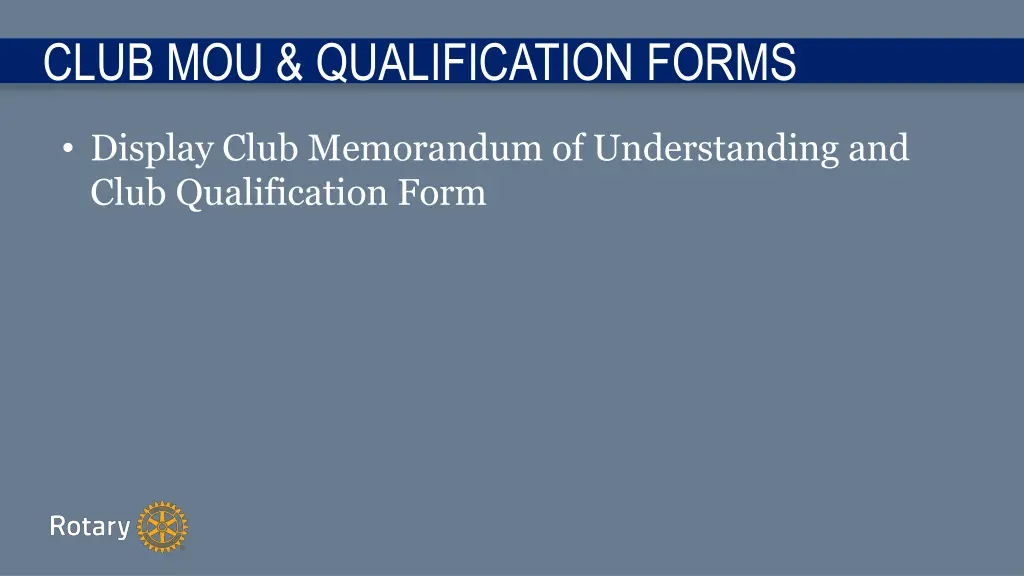 club mou qualification forms