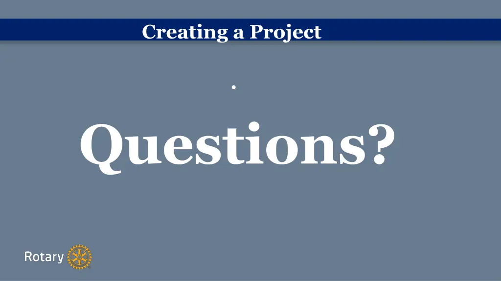 creating a project 1