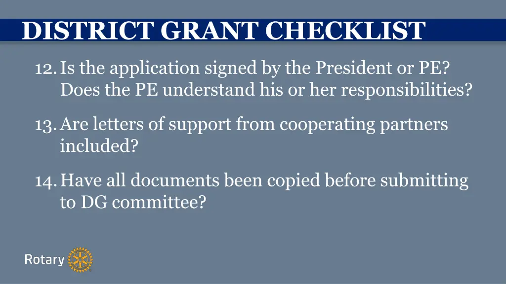 district grant checklist 1