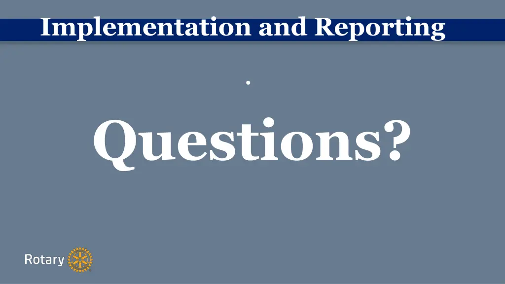 implementation and reporting 1