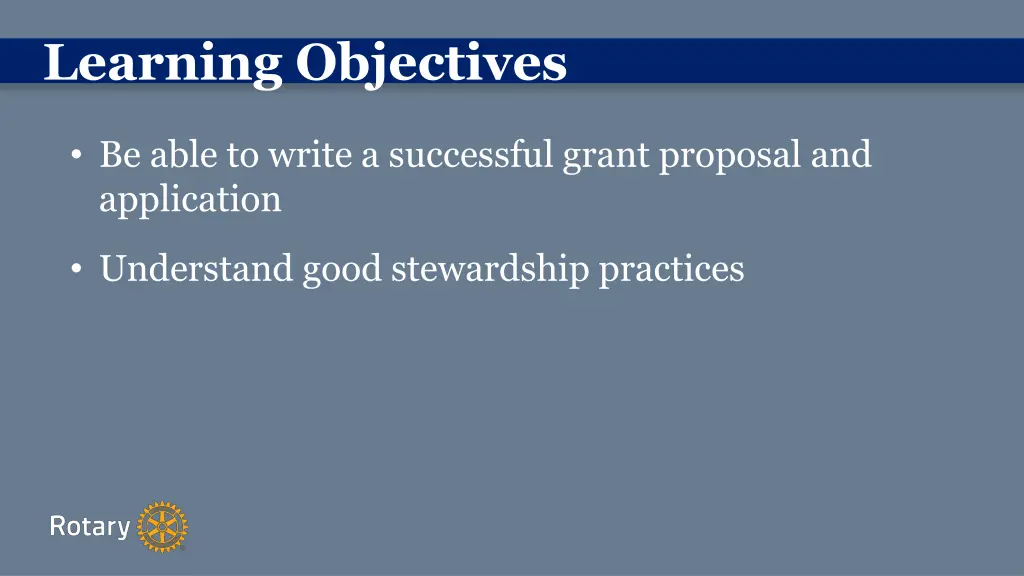 learning objectives
