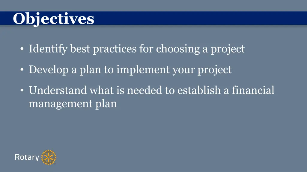 objectives