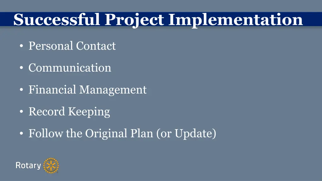 successful project implementation