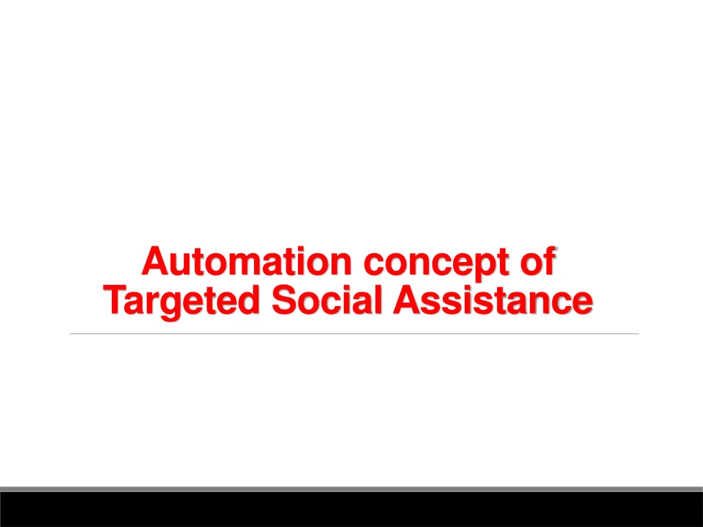 automation concept of targeted social assistance