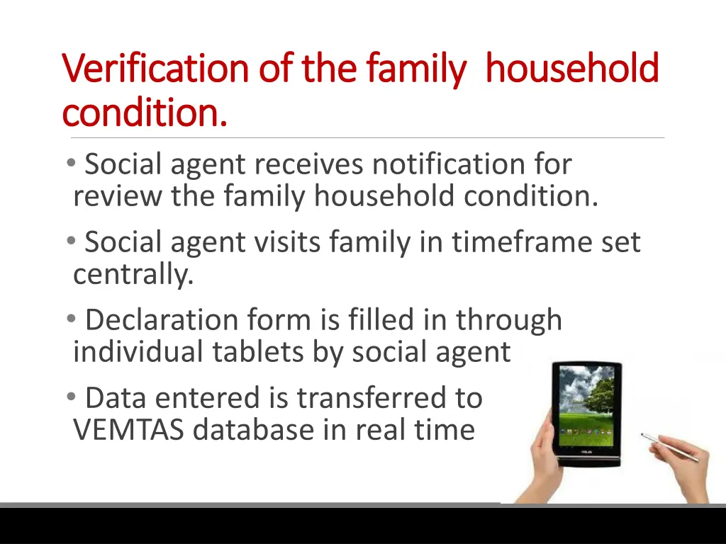 verification of the family household verification