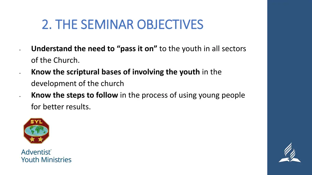 2 the seminar 2 the seminar objectives