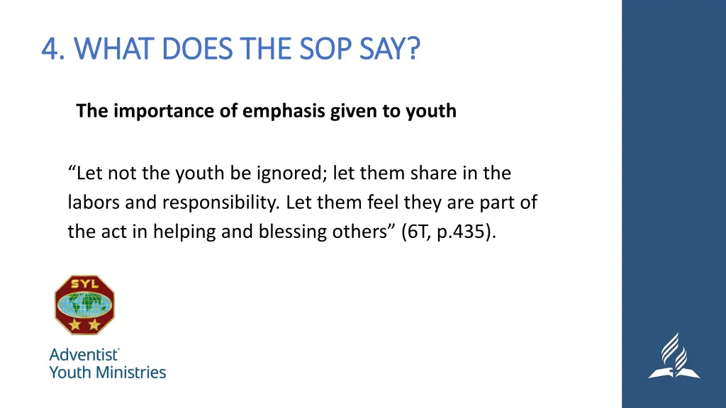 4 what does the sop say 4 what does the sop say