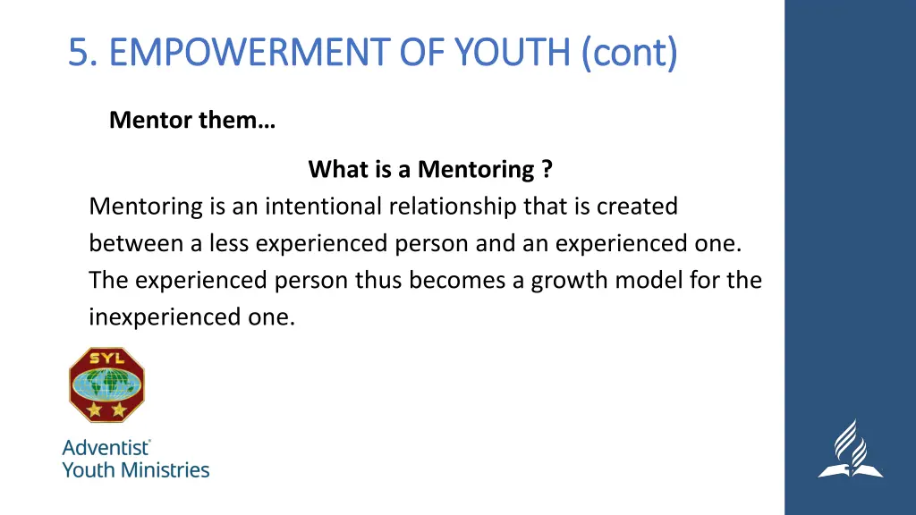5 empowerment of youth 5 empowerment of youth cont 1