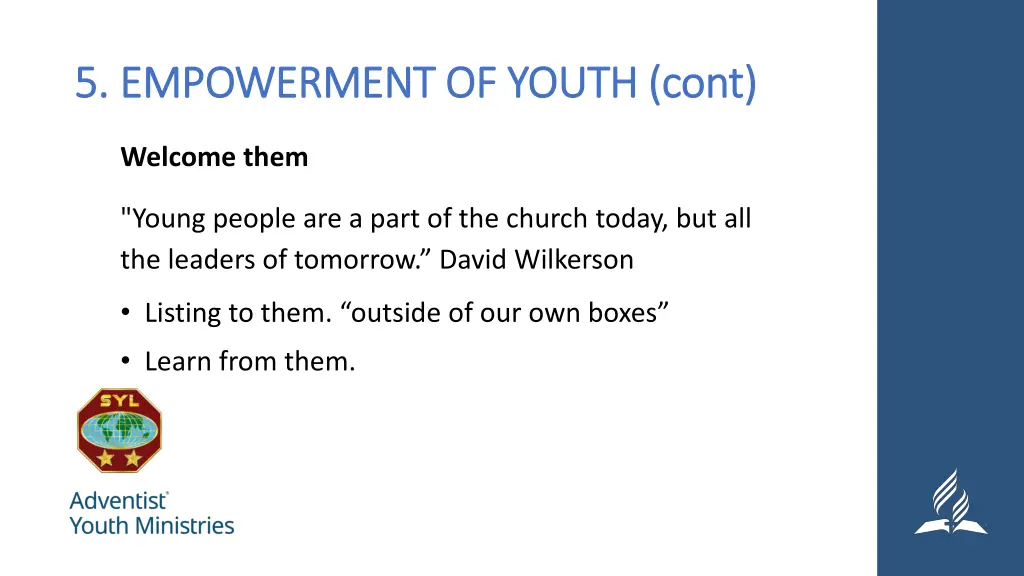 5 empowerment of youth 5 empowerment of youth cont