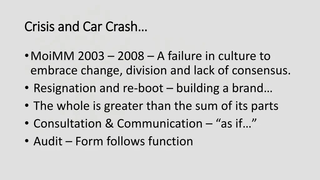 crisis and car crash crisis and car crash
