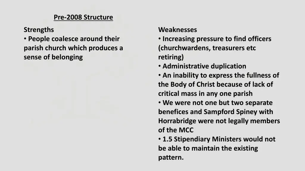 pre 2008 structure