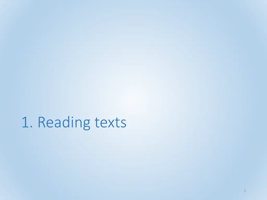 1 reading texts