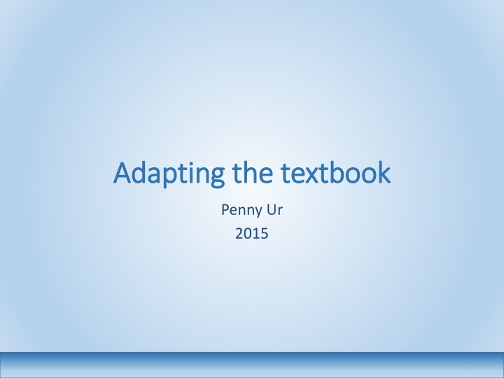 adapting adapting the