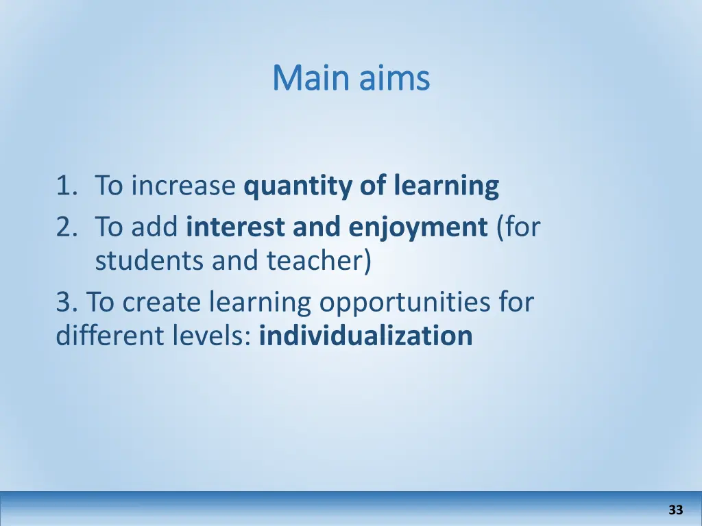 main main aims