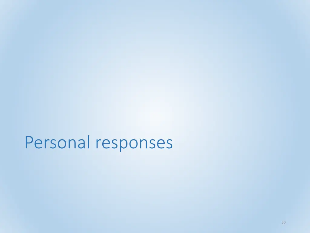 personal responses