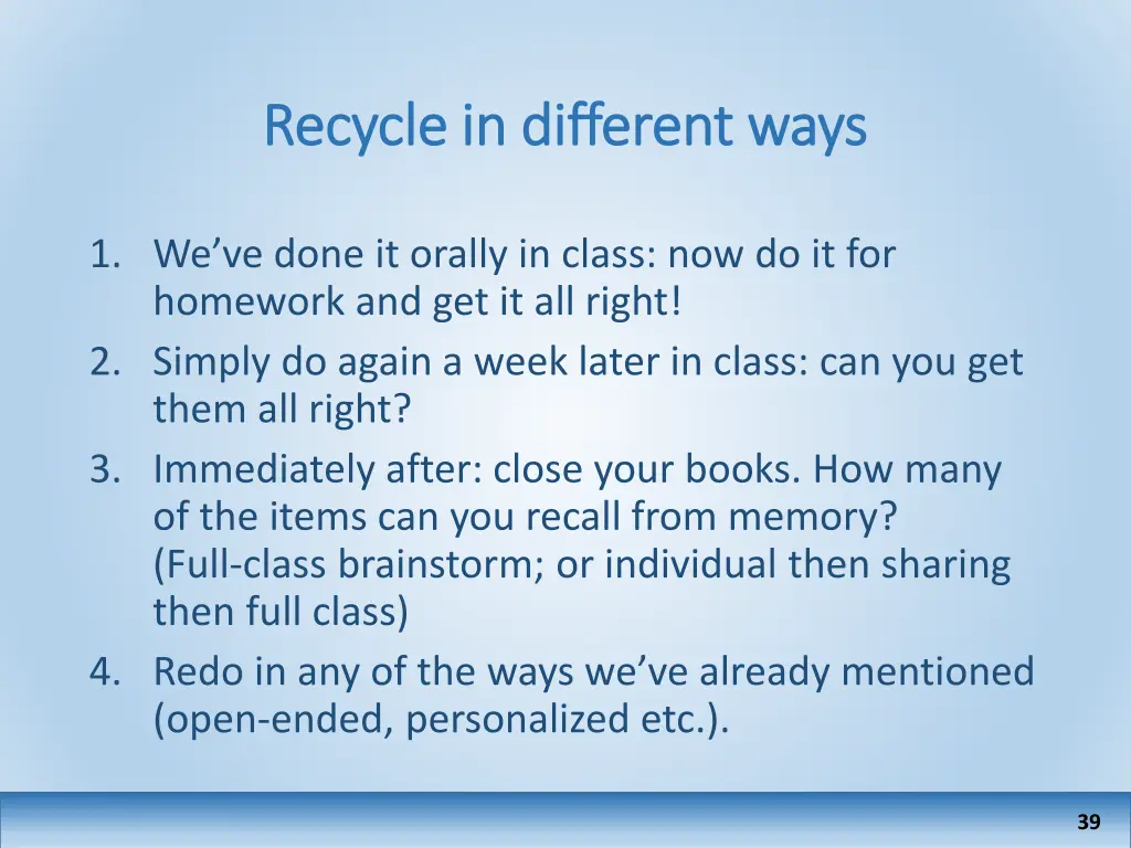 recycle in different ways recycle in different
