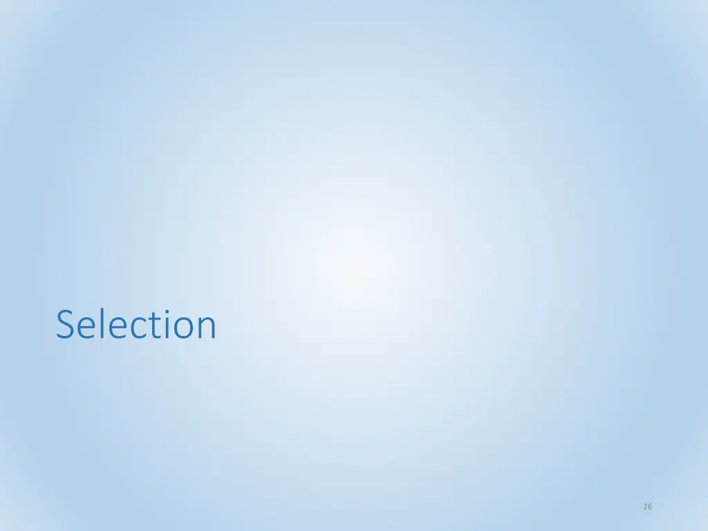 selection