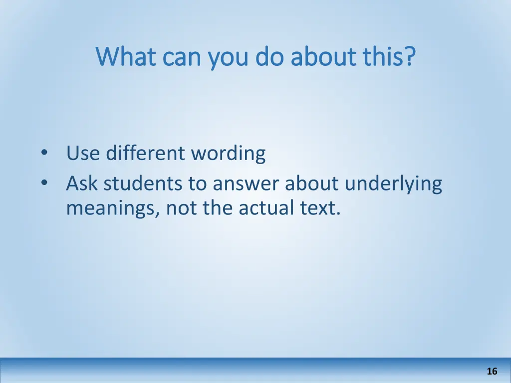 what can you do about this what can you do about