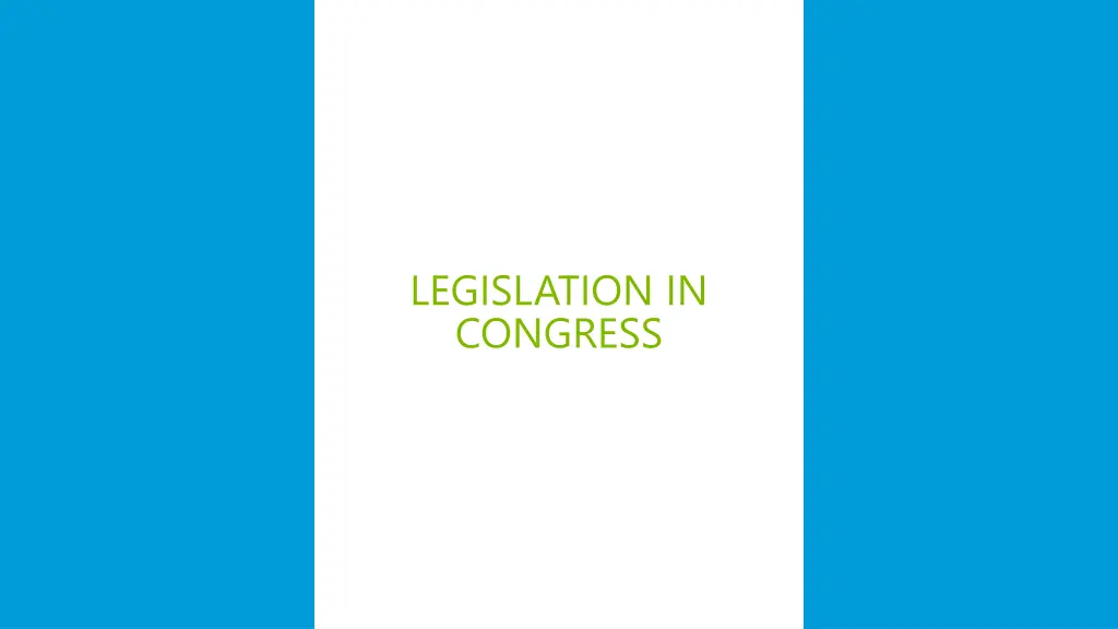 legislation in congress