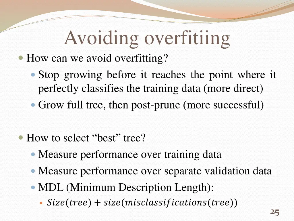 avoiding overfitiing how can we avoid overfitting