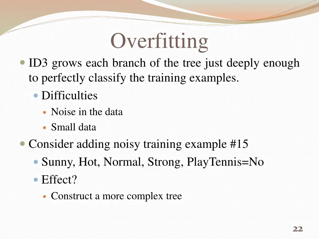 overfitting