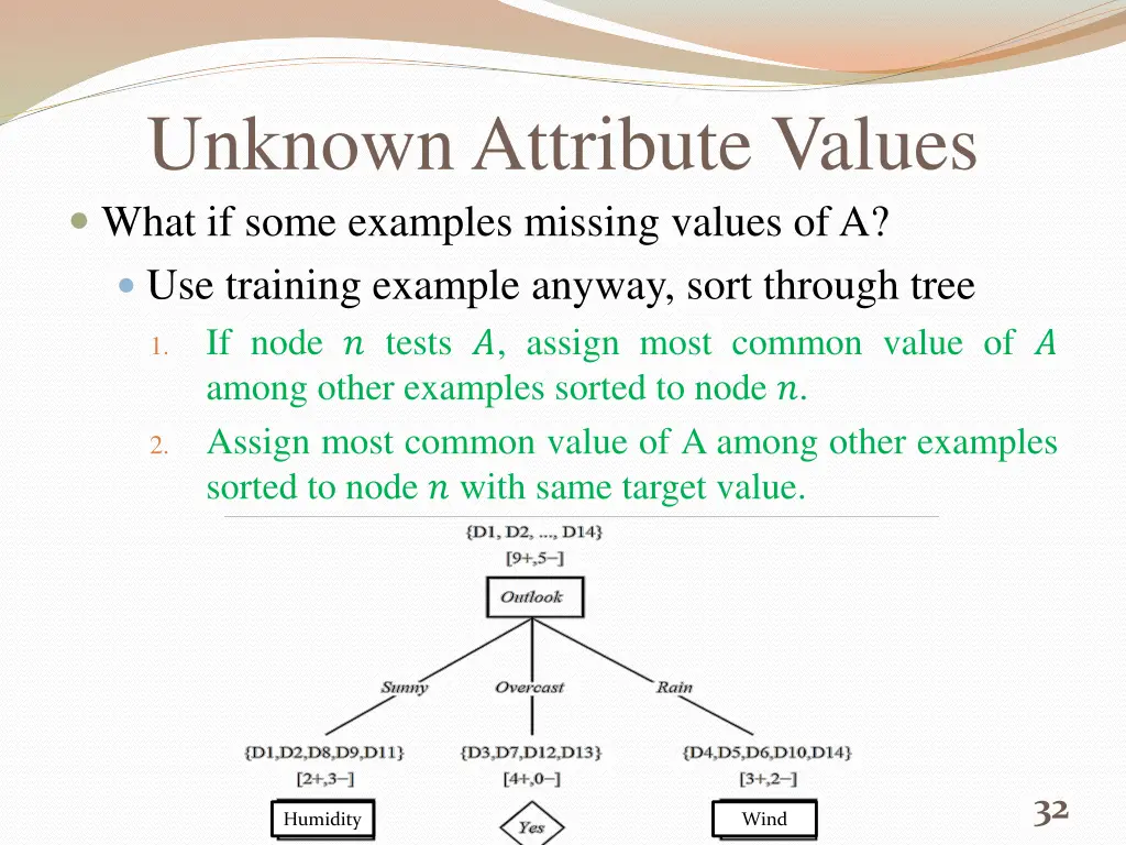 unknown attribute values what if some examples