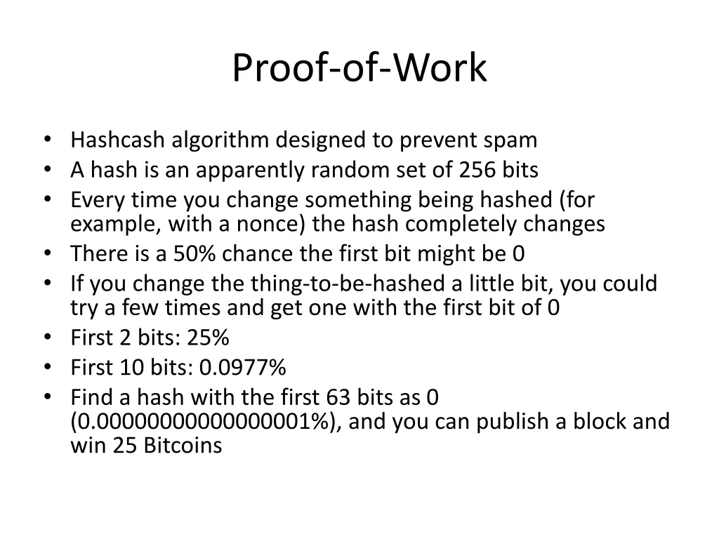 proof of work